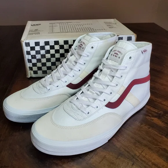 Vans Crockett High White/Red Men Size 13